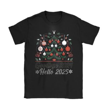 Las Vegas Raiders Happy New Year NFL Gift For Fan Goodbye 2024 Hello 2025 Unisex T-Shirt Cotton Tee TAT22749