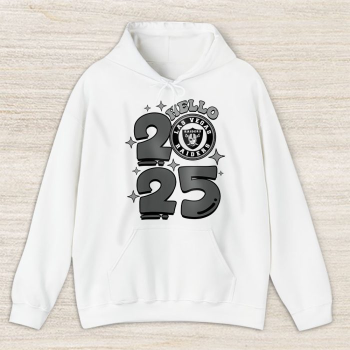 Las Vegas Raiders Happy New Year NFL Gift For Fan Hello 2025 Unisex Hoodie TAH22752