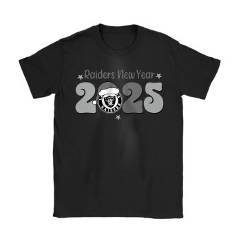 Las Vegas Raiders Happy New Year NFL Gift For Fan Hello 2025 Unisex T-Shirt Cotton Tee TAT22753