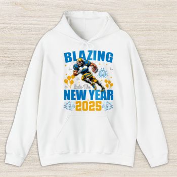 Los Angeles Chargers Blazing New Year NFL Gift For Fan Hello 2025 Unisex Hoodie TAH22711