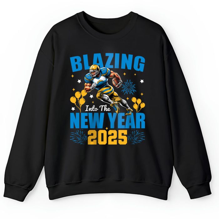Los Angeles Chargers Blazing New Year NFL Gift For Fan Hello 2025 Unisex Sweatshirt TAS22711