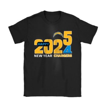 Los Angeles Chargers Blazing New Year NFL Gift For Fan Hello 2025 Unisex T-Shirt Cotton Tee TAT22699