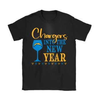 Los Angeles Chargers Happy New Year NFL Gift For Fan Cheers To A New Year Unisex T-Shirt Cotton Tee TAT22702