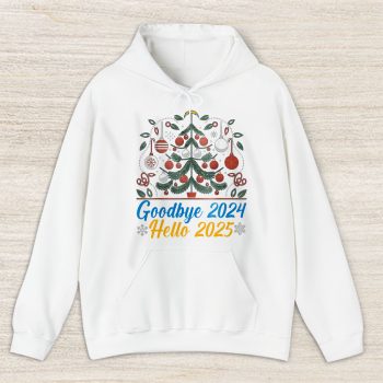 Los Angeles Chargers Happy New Year NFL Gift For Fan Goodbye 2024 Hello 2025 Unisex Hoodie TAH22700