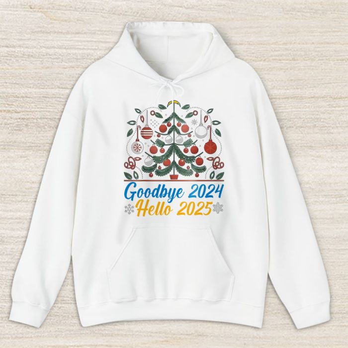 Los Angeles Chargers Happy New Year NFL Gift For Fan Goodbye 2024 Hello 2025 Unisex Hoodie TAH22700
