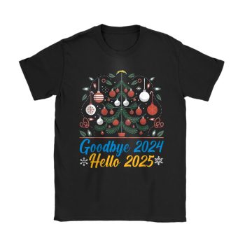Los Angeles Chargers Happy New Year NFL Gift For Fan Goodbye 2024 Hello 2025 Unisex T-Shirt Cotton Tee TAT22700