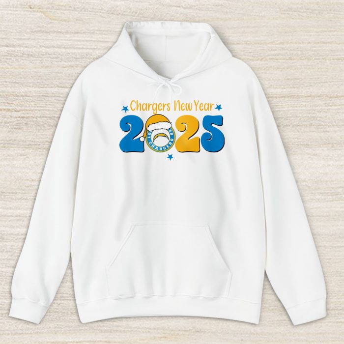 Los Angeles Chargers Happy New Year NFL Gift For Fan Hello 2025 Unisex Hoodie TAH22704