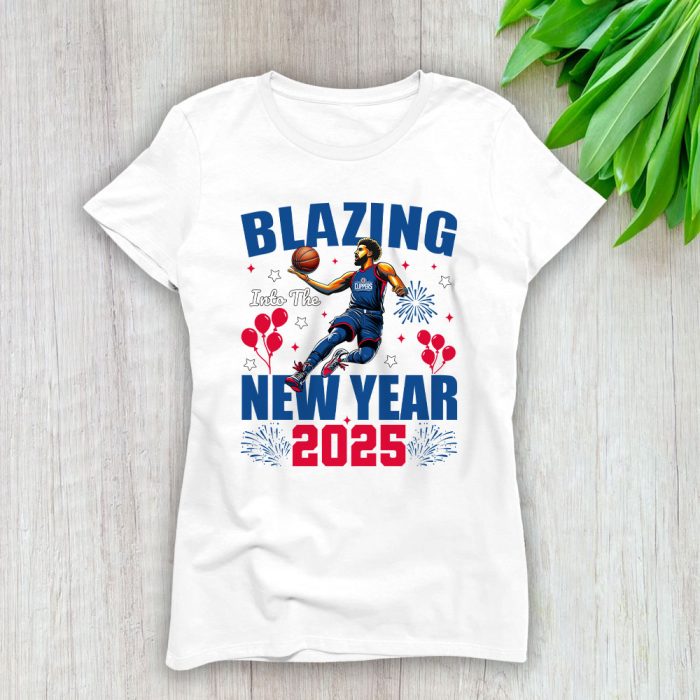 Los Angeles Clippers Blazing Into The New Year NBA Gift For Fan Hello 2025 Unisex Sweatshirt TAS22716