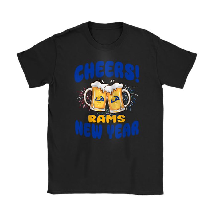 Los Angeles Rams Happy New Year NFL Gift For Fan Cheers 2025 Unisex T-Shirt Cotton Tee TAT22733