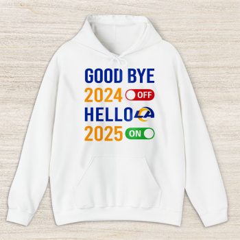 Los Angeles Rams Happy New Year NFL Gift For Fan Goodbye 2024 Hello 2025 Copy Unisex Hoodie TAH22736