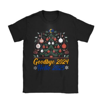 Los Angeles Rams Happy New Year NFL Gift For Fan Goodbye 2024 Hello 2025 Unisex T-Shirt Cotton Tee TAT22735
