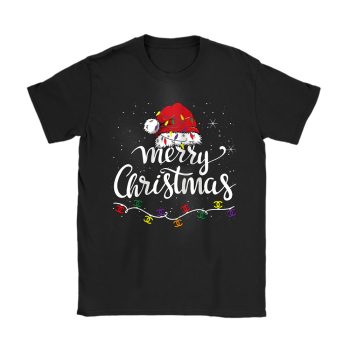 Merry Christmas Lights Red Santa Hat Xmas Chanel Unisex T-Shirt Cotton Tee TAT22114