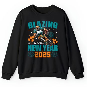 Miami Dolphins Blazing New Year NFL Gift For Fan Hello 2025 Unisex Sweatshirt TAS22789
