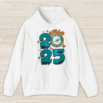Miami Dolphins Happy New Year NFL Gift For Fan Hello 2025 Unisex Hoodie TAH22781