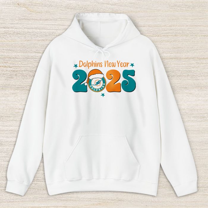 Miami Dolphins Happy New Year NFL Gift For Fan Hello 2025 Unisex Hoodie TAH22782