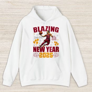 Miami Heat Blazing Into The New Year NBA Gift For Fan Hello 2025 Unisex Hoodie TAH22794