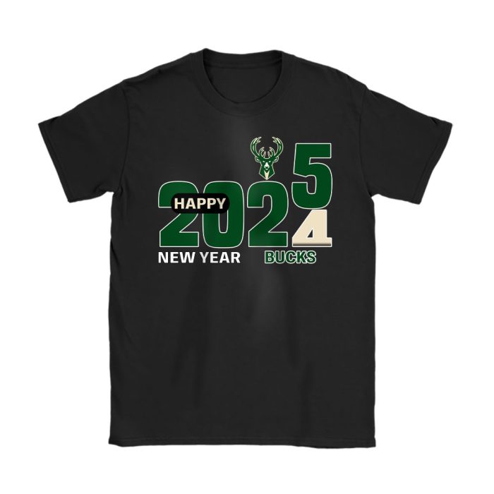 Milwaukee Bucks Happy New Year NBA Gift For Fan Hello 2025 Unisex T-Shirt Cotton Tee TAT22801