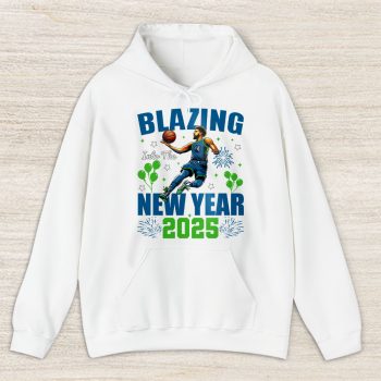 Minnesota Timberwolves Blazing Into The New Year NBA Gift For Fan Hello 2025 Unisex Hoodie TAH22830