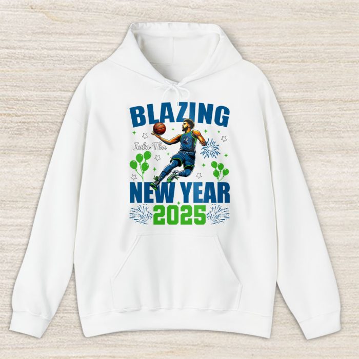 Minnesota Timberwolves Blazing Into The New Year NBA Gift For Fan Hello 2025 Unisex Hoodie TAH22830