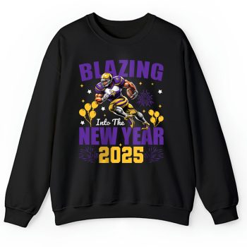 Minnesota Vikings Blazing New Year NFL Gift For Fan Hello 2025 Unisex Sweatshirt TAS22825