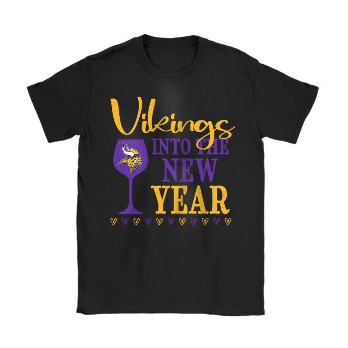 Minnesota Vikings Happy New Year NFL Gift For Fan Cheers To A New Year Unisex T-Shirt Cotton Tee TAT22816