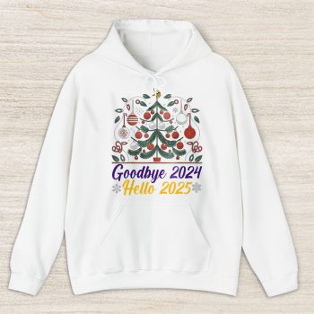 Minnesota Vikings Happy New Year NFL Gift For Fan Goodbye 2024 Hello 2025 Unisex Hoodie TAH22814