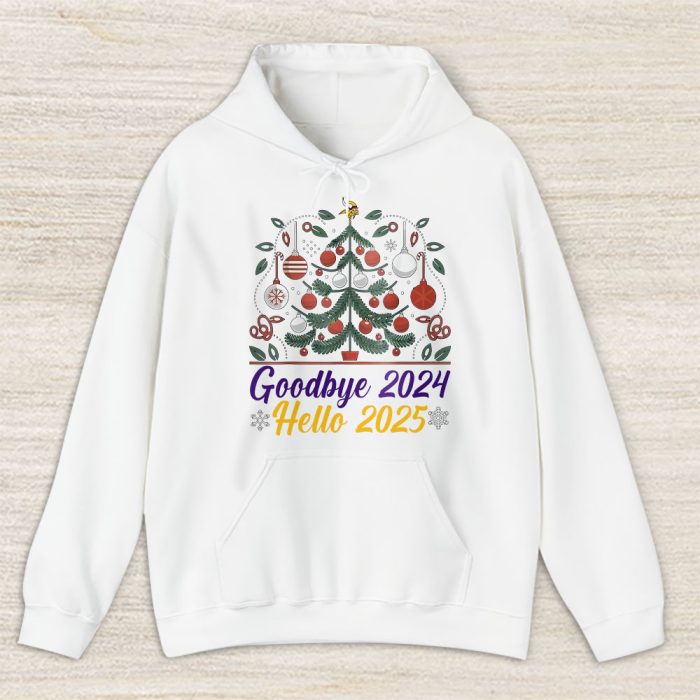 Minnesota Vikings Happy New Year NFL Gift For Fan Goodbye 2024 Hello 2025 Unisex Hoodie TAH22814