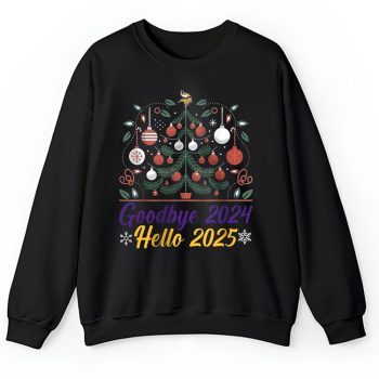 Minnesota Vikings Happy New Year NFL Gift For Fan Goodbye 2024 Hello 2025 Unisex Sweatshirt TAS22814
