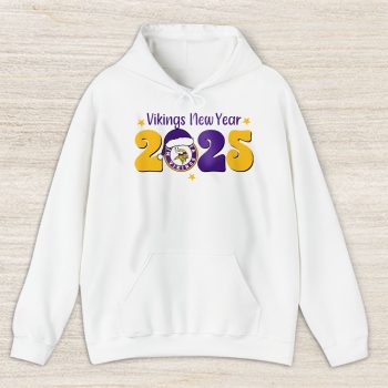 Minnesota Vikings Happy New Year NFL Gift For Fan Hello 2025 Unisex Hoodie TAH22818