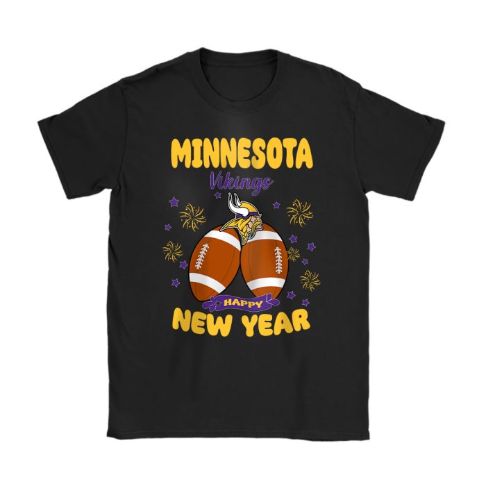 Minnesota Vikings Happy New Year NFL Gift For Fan Unisex T-Shirt Cotton Tee TAT22819