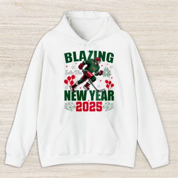 Minnesota Wild Blazing Into The New Year NHL Gift For Fan Hello 2025 Unisex Hoodie TAH22841