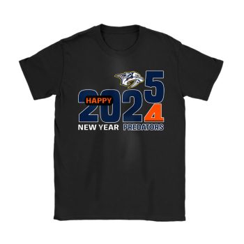Nashville Predators Happy New Year NHL Gift For Fan Hello 2025 Unisex T-Shirt Cotton Tee TAT22880