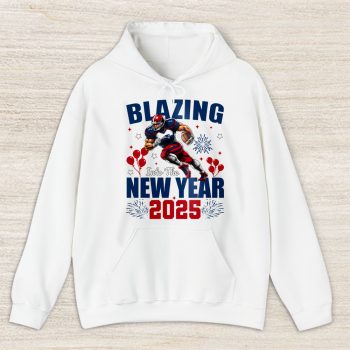 New England Patriots Blazing New Year NFL Gift For Fan Hello 2025 Unisex Hoodie TAH22855