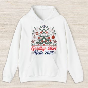 New England Patriots Happy New Year NFL Gift For Fan Goodbye 2024 Hello 2025 Unisex Hoodie TAH22844