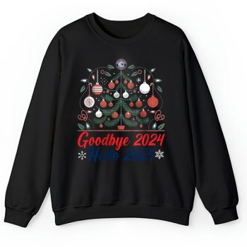 New England Patriots Happy New Year NFL Gift For Fan Goodbye 2024 Hello 2025 Unisex Sweatshirt TAS22844