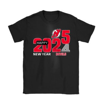 New Jersey Devils Happy New Year NHL Gift For Fan Hello 2025 Unisex T-Shirt Cotton Tee TAT22856