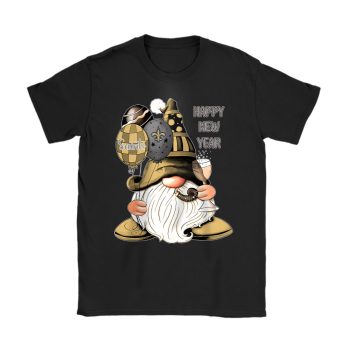 New Orleans Saints Happy New Year NFL Gift For Fan Cute Gnomes Unisex T-Shirt Cotton Tee TAT22873