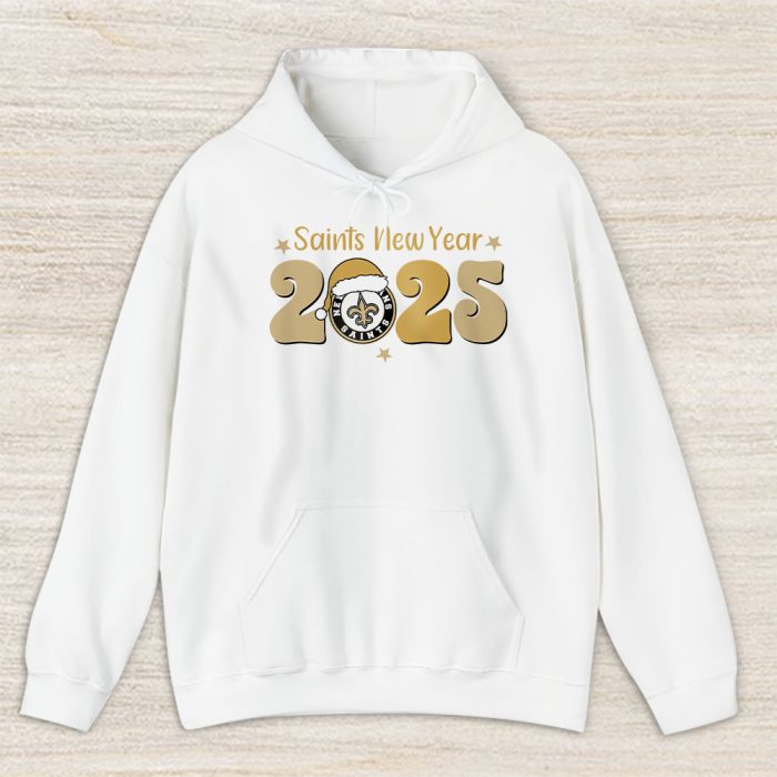 New Orleans Saints Happy New Year NFL Gift For Fan Hello 2025 Unisex Hoodie TAH22867