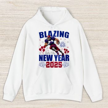 New York Giants Blazing New Year NFL Gift For Fan Hello 2025 Unisex Hoodie TAH22898