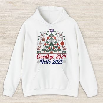 New York Giants Happy New Year NFL Gift For Fan Goodbye 2024 Hello 2025 Unisex Hoodie TAH22887