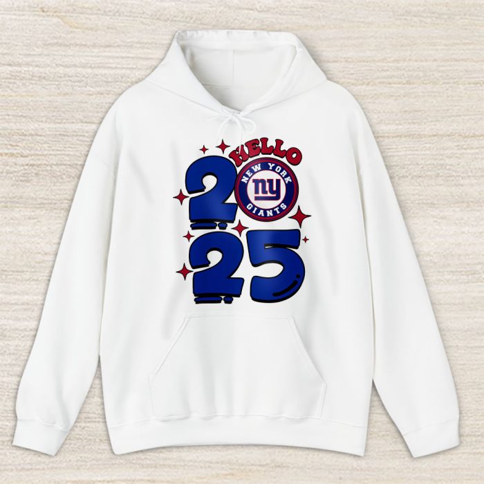 New York Giants Happy New Year NFL Gift For Fan Hello 2025 Unisex Hoodie TAH22890