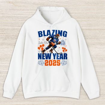New York Islanders Blazing Into The New Year NHL Gift For Fan Hello 2025 Unisex Hoodie TAH22903