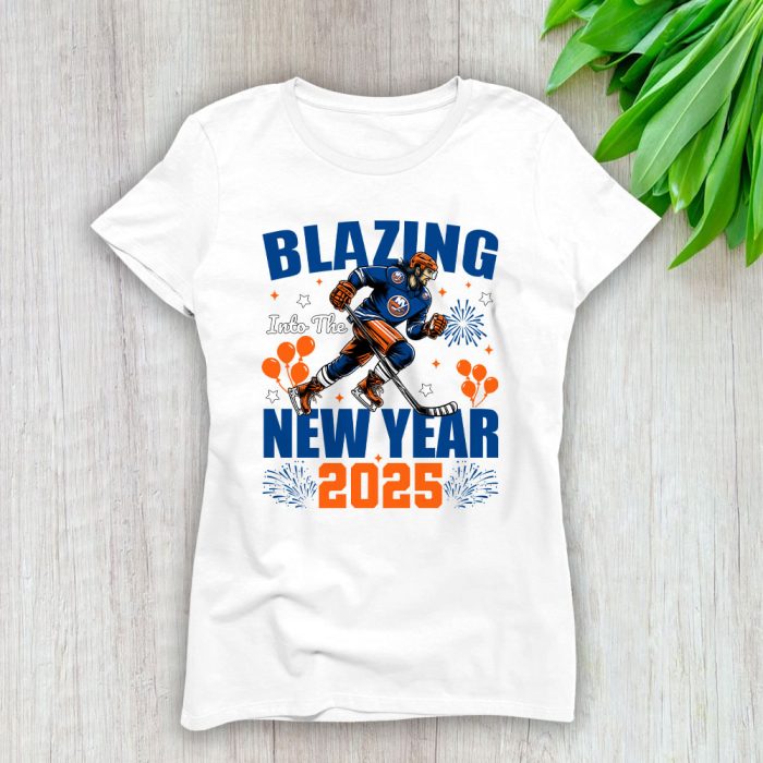 New York Islanders Blazing Into The New Year NHL Gift For Fan Hello 2025 Unisex Sweatshirt TAS22903