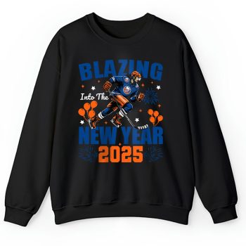 New York Islanders Blazing Into The New Year NHL Gift For Fan Hello 2025 Unisex Sweatshirt TAS22903