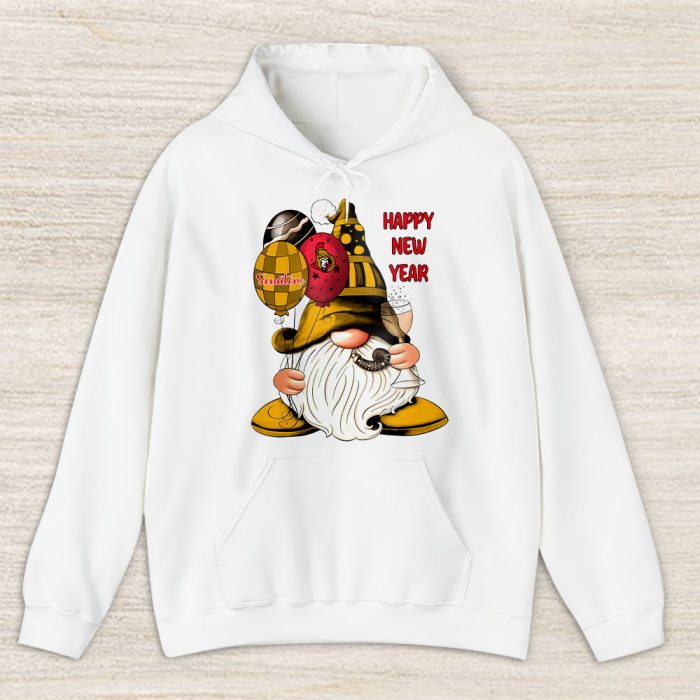 Ottawa Senators Happy New Year NHL Gift For Fan Cute Gnomes Unisex Hoodie TAH22959
