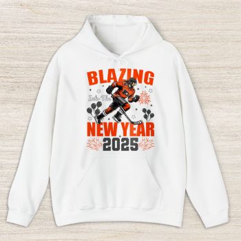 Philadelphia Flyers Blazing Into The New Year NHL Gift For Fan Hello 2025 Unisex Hoodie TAH22965