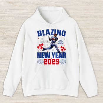 Philadelphia Phillies Blazing Into The New Year MLB Gift For Fan Hello 2025 Unisex Hoodie TAH22990