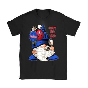 Philadelphia Phillies Happy New Year MLB Gift For Fan Cute Gnomes Unisex T-Shirt Cotton Tee TAT22989