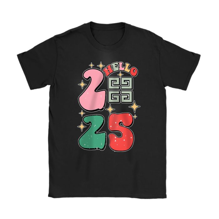 Retro Cute Merry Christmas And Happy New Year Givenchy Unisex T-Shirt Cotton Tee TAT22144