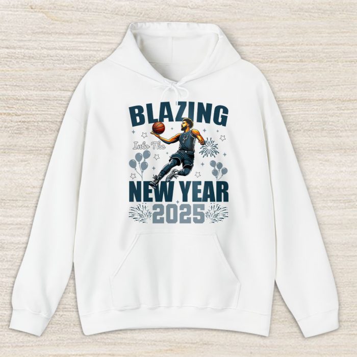 San Antonio Spurs Blazing Into The New Year NBA Gift For Fan Hello 2025 Unisex Hoodie TAH23035